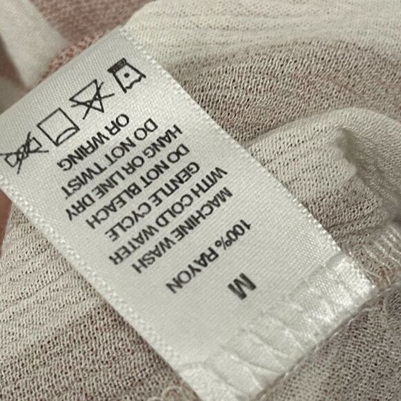 Sadie & Sage Stripe Wrap Front V-Neck Crossover Bell Sleeve Blouse Top - Picture 7 of 8